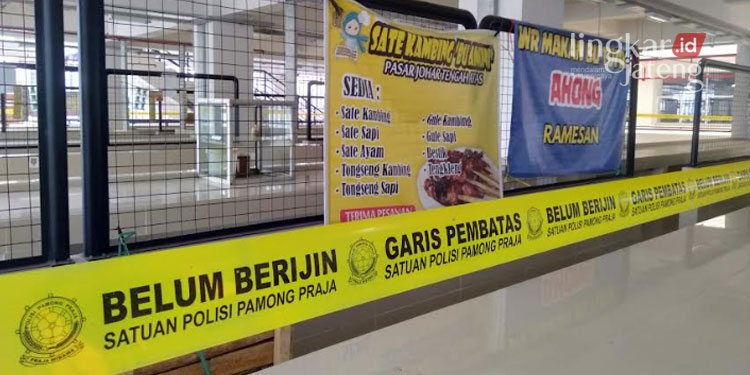Tak Kunjung Ditempati, 78 Lapak Pasar Johar Baru Semarang Disegel Satpol PP