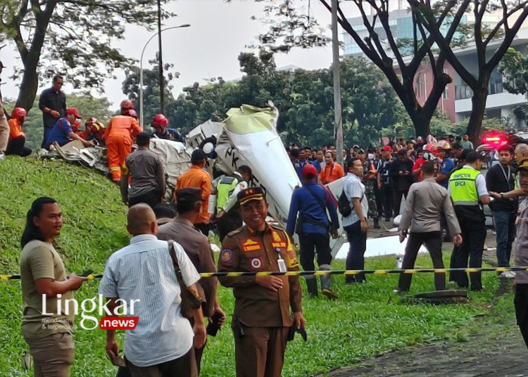 Pesawat Latih Ringan PK-IFP Jatuh di BSD Tangsel, 3 Orang Meninggal Dunia