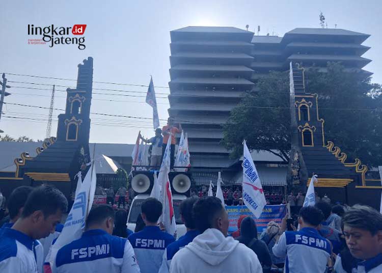 Demo Tolak Tapera di Kantor Gubernur Jateng, FSPMI Tuntut 4 Hal Ini